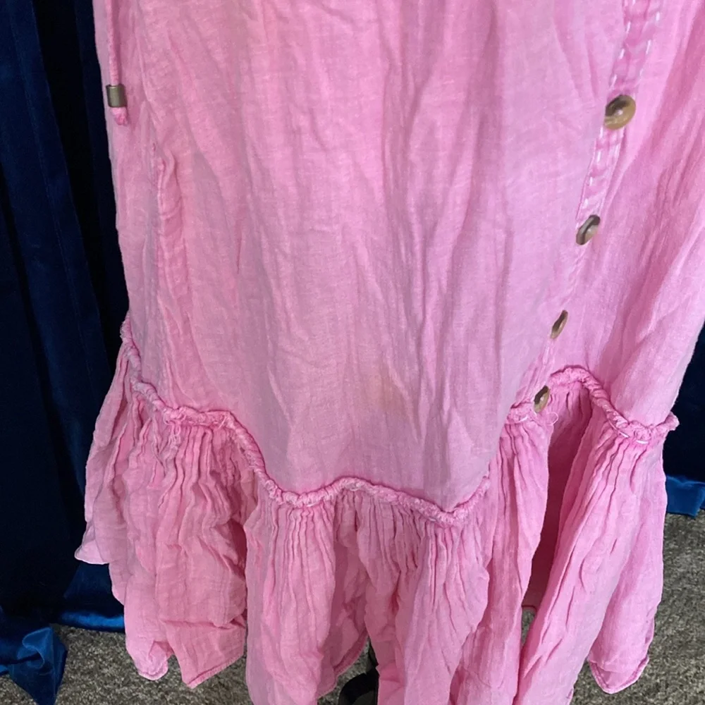 free people, beautiful summer pink small petite dress - Picture 2 of 5